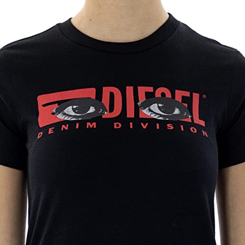 Diesel T-Sily-YD Camiseta Mujer Maglietta (XL, Negro)
