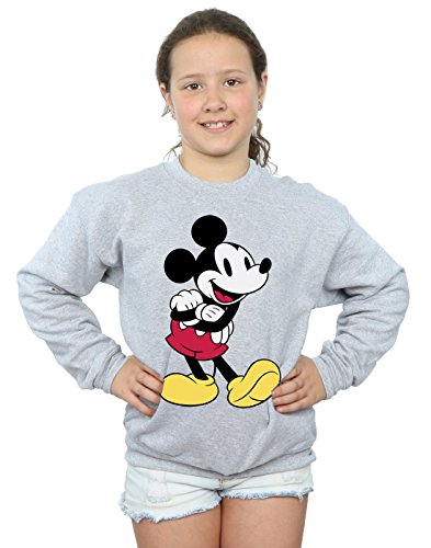 Disney niñas Mickey Mouse Classic Mickey Camisa De Entrenamiento 9-11 Years Gris Sport
