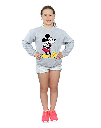 Disney niñas Mickey Mouse Classic Mickey Camisa De Entrenamiento 9-11 Years Gris Sport