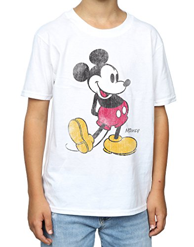 Disney niños Mickey Mouse Classic Kick Camiseta 12-13 years Blanco