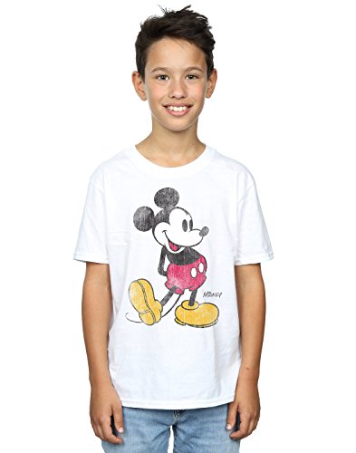 Disney niños Mickey Mouse Classic Kick Camiseta 12-13 years Blanco