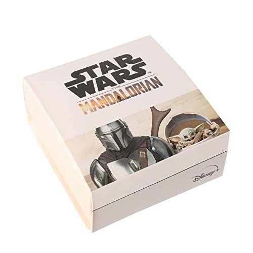 Disney Star Wars "The Mandalorian" The Child Sterling Silver 3D Grogu Enamel Stud Earrings, Officially Licensed