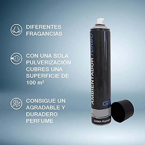 Distribuciones GS 10 Ambientador Potente Turbo en Spray, 750ml, Ideal para comercios, hosteleria, restauración, hogar. Diferentes fragancias. (ARMONY)