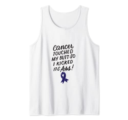Divertido Colon Cancer Survivor Cancer Awareness mes Ribbon Camiseta sin Mangas