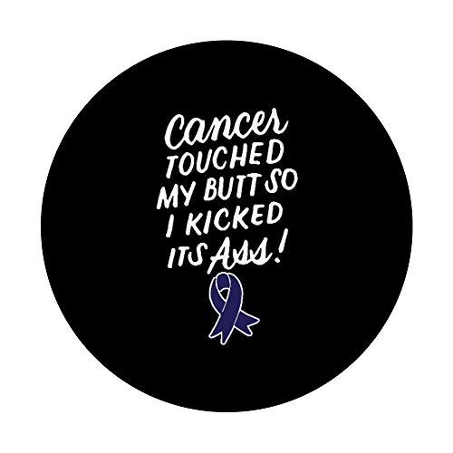 Divertido Colon Cancer Survivor Cancer Awareness mes Ribbon PopSockets PopGrip Intercambiable