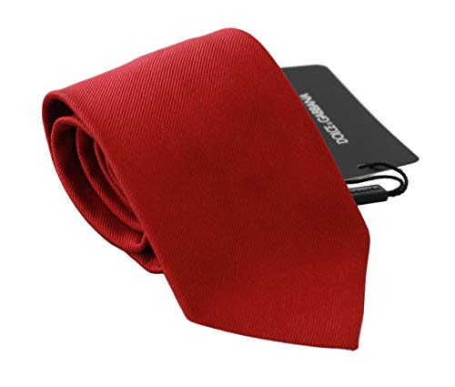 Dolce & Gabbana Corbata de seda sólida roja para hombre clásico