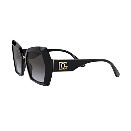 Dolce & Gabbana Gafas de Sol DG MONOGRAM DG 4377 BLACK/GREY SHADED 54/19/145 mujer