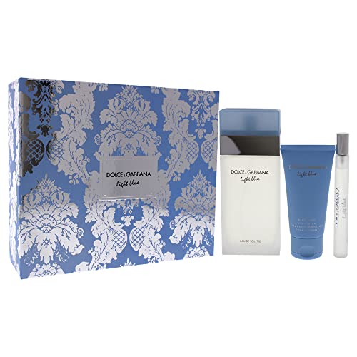 Dolce & gabbana light blue eau toilette 100ml + leche corporal 75ml + eau toilette 10ml