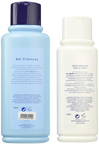 Don Algodón, Gel de ducha y Lotion Hidratante - 750ml + 500ml