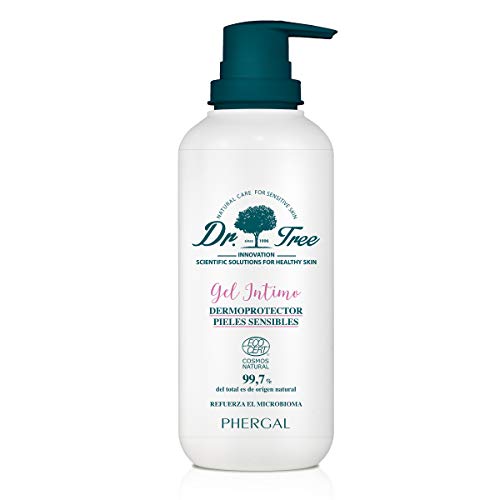 Dr. Tree | Gel Intimo Dermoprotector Hipoalergénico | Higiene e Hidratación ECO | Refuerza Microbioma de tu Piel, Restaura Flora, Elimina el Olor y Calma los Picores | 400ml