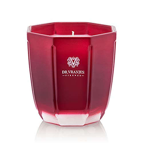 Dr. Vranjes - Vela decorativa Tormalina - Rosso Nobile 200 g - Vela perfumada, vasos de cristal realizados a mano, Made in Italy, vela decorativa de lujo, color Turmalina