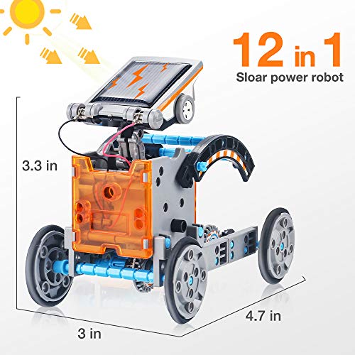 Dreamy Cubby Juguetes Stem para niños de 8 años Kit de Robot Solar 12 en 1 Aprendizaje Educativo Ciencia Construcción de Juguetes con alicates para niños de 8-12 años Regalo de Pascua