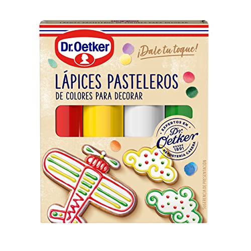 Dr.Oetker Lápices Pasteleros para decorar,4 x 19g