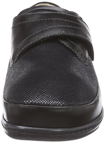 DR.SCHOLL CATHERINE - Zapato de tejido elástico con calcetín amplio, indicado para pies hinchables, con plantilla extraíble (35, negro)