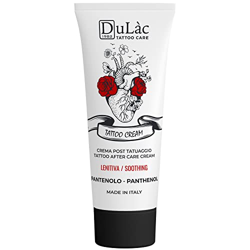 Dulàc CREMA TATUAJE Made in Italy con Pantenol (5%) y Activos Naturales, sin Siliconas ni Parabenos, Favorece la Regeneración Cutánea y Protege la Piel post Tattoo