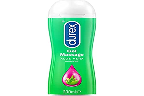 Durex Gel de Massage et Gel Lubrifiant à base d'eau - aux extrait d'Aloe Vera - 200 ml