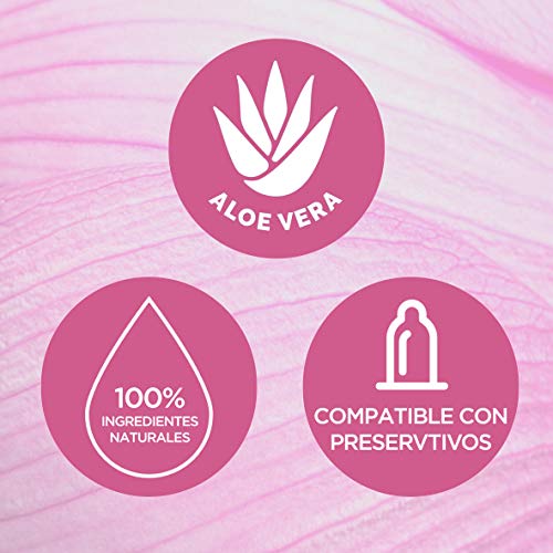 Durex Naturals Lubricante De Base Agua 100% Natural Extra Sensitivo Con Aloe Vera + Anillo De Placer Para Mayor Firmeza, Negro, 100 ml, 2 Mililitro