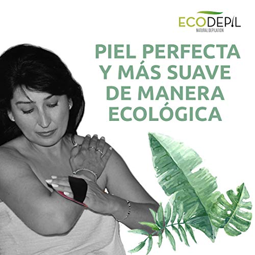 Ecodepil - Manopla Depilación Natural - Depilación Exfoliante - 100% Vegana - Hair Removal Pads - Recambios para 5/6 meses - Ideal para Exfoliar la Piel - Elimina Pelos Enquistados