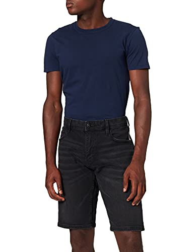 edc by Esprit 991CC2C302 Pantalones Cortos de Jean, 911/BLACK Dark Wash, 33 para Hombre