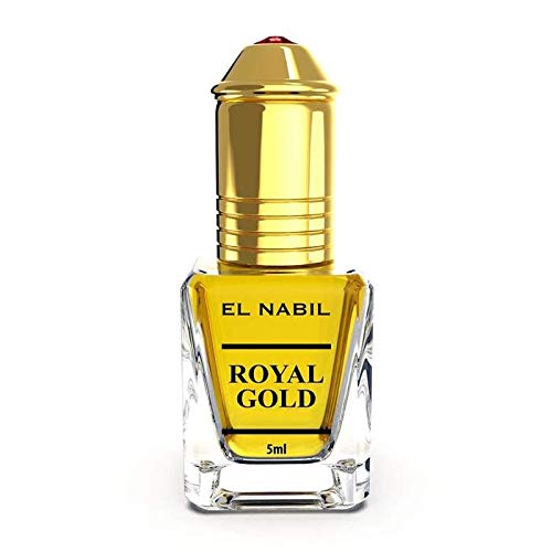 El Nabil Perfume – Royal Gold 5 ml aceite de perfume – Oil Attar Musk sin alcohol, almizcle de alta calidad, oriental, árabe, al aire libre, perfume natural, ámbar