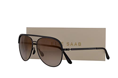 Elie Saab ES 012 / S Gafas de sol w / 60mm lente gris pendiente del oro 8075B ES012S ES012 / S ES 012S mujer Negro Grande