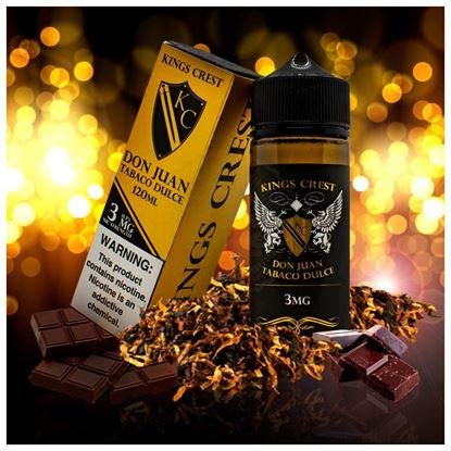 ELIQUID KING CREST - DON JUAN TABACO DULCE - ELIQUID PARA CIGARRILLO ELECTRONICO - SIN NICOTINA (100ML)