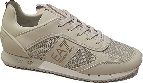 Emporio Armani EA7 - Zapatos de hombre Art X8X027 XK050 Q228, color Rainy Day/Light Gold, talla a elegir, Rainy Day Light Gold, 42 2/3 EU