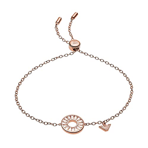 Emporio Armani EG3458221 - Pulsera para mujer con nombre en plata de ley, color oro rosa