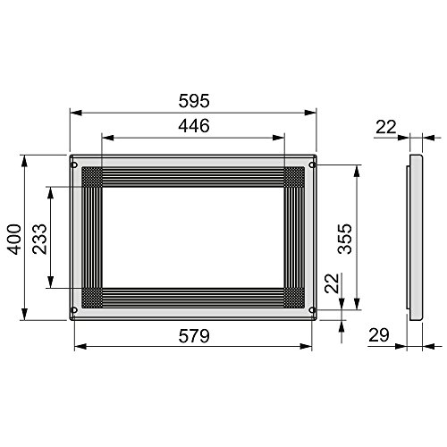 Emuca 8061515 Marco para encastrar microondas en mueble de 60cm en plástico blanco