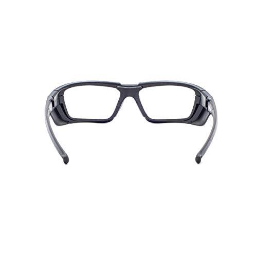 Envoltura alrededor de gafas de seguridad RX-Q300 con barras de patillas revestidas de goma adecuadas como gafas de aire suave y motocicleta