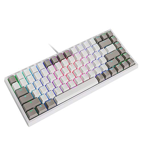 EPOMAKER EP84 84 Teclado Mecanico Gaming para Tuegos con Cable y Teclas PBT Subtituladas, Teclado Hotswap con Retroiluminación RGB, para Mac/Win/Gamers