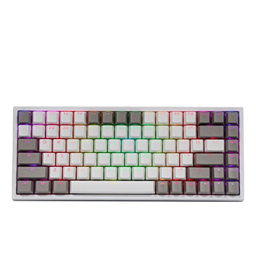 EPOMAKER EP84 84 Teclado Mecanico Gaming para Tuegos con Cable y Teclas PBT Subtituladas, Teclado Hotswap con Retroiluminación RGB, para Mac/Win/Gamers