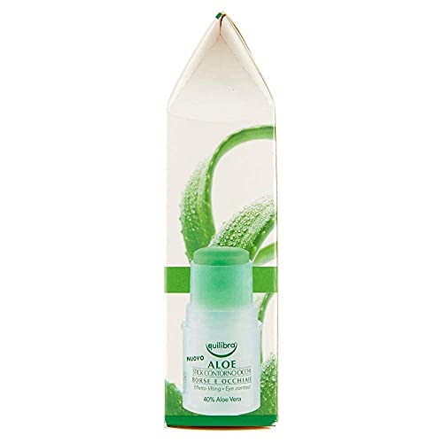 Equilibra Cuidado Facial, Contorno de Ojos Ligero y Transparente a Base de Aloe Vera, Efecto Lifting y Antienvejecimiento, Contrarresta las Ojeras y las Bolsas, Efecto Refrescante, 5,5 ml