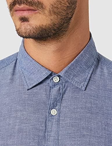 Esprit 051EE2F307 Camisa, 400/NAVY, S para Hombre