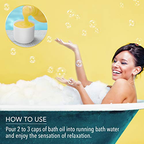 Espuma Baño con Aceite Esencial Ylang Ylang 1000ml - Cuidado del Cuerpo - Buen Sueño - Belleza - Cuidado del Cuerpo - Bienestar - Relajación - Aromaterapia - Spa - Aroma Ylang - Baños de Burbujas