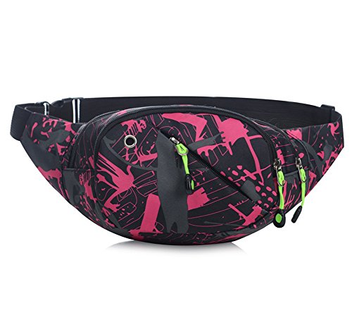 Estwell Riñonera Deportiva, Impermeable Viaje Cinturón de Dinero Moda Senderismo Ciclismo Running Riñoneras para Mujer Hombre