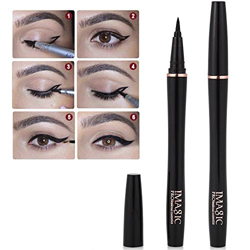 Eyeliner Stamp, Imagic Impermeable, De Larga Fast Dry Eyeliner Pencil Black Delineador De Ojos De Colores Para Delineadores Maquillaje Para Ojos Negro