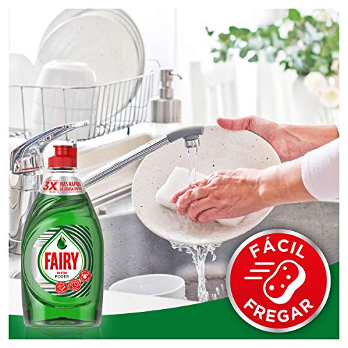 Fairy Ultra Poder Lavavajillas Líquido a Mano, 4.5 L (10 x 450 ml), Óptimo Poder Antigrasa