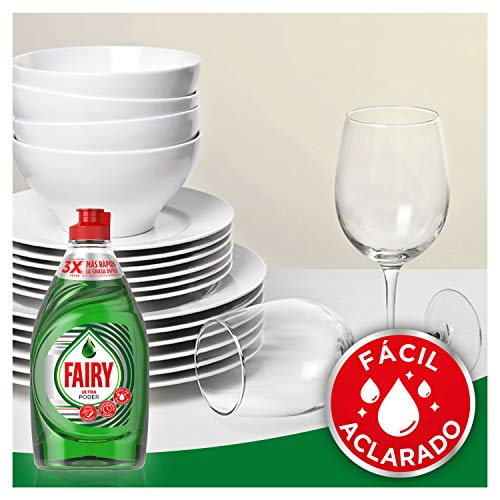 Fairy Ultra Poder Lavavajillas Líquido a Mano, 4.5 L (10 x 450 ml), Óptimo Poder Antigrasa