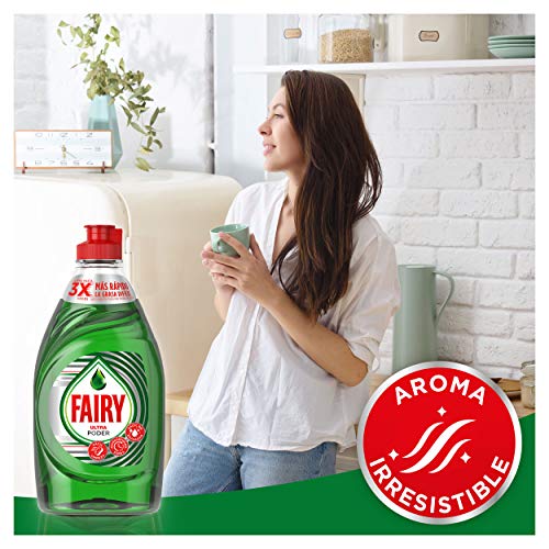 Fairy Ultra Poder Lavavajillas Líquido a Mano, 4.5 L (10 x 450 ml), Óptimo Poder Antigrasa