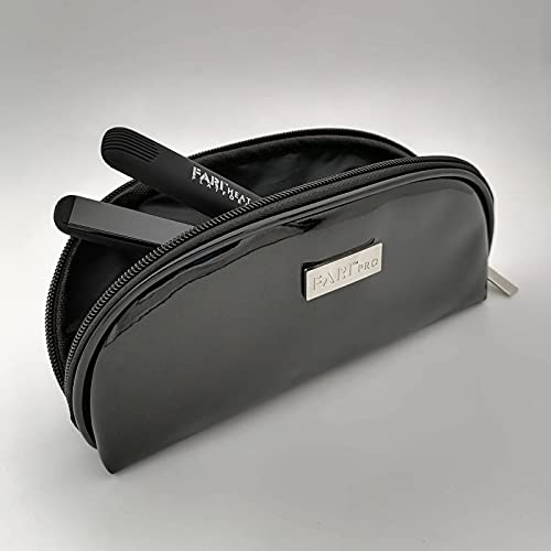 FARI Plancha de pelo de cerámica turmalina con bolsa de viaje, doble voltaje: 180 °C (1,25 cm)