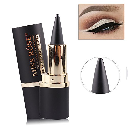 Fesjoy profesional de la belleza herramienta de maquillaje impermeable delineador de ojos Gel negro de larga duración Kajal Eye Liner pegatinas ojos lápiz cosméticos accesoriosdelineador de ojos negr