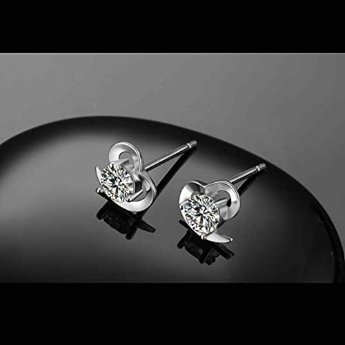 FIEKCOR pendientes plata de ley 925 "eterno amor" exquisita caja regalo