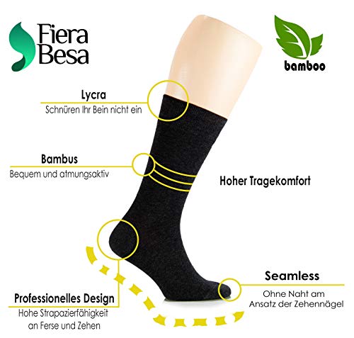 Fiera Besa Bambus - Calcetines para mujer Negro 35-38