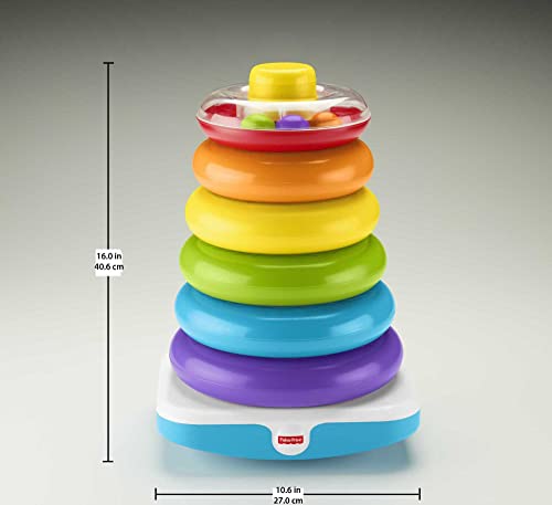 Fisher-Price- Pirámide balanceante gigante, juguete para niños +6 meses, Color surtido (Mattel GJW15)