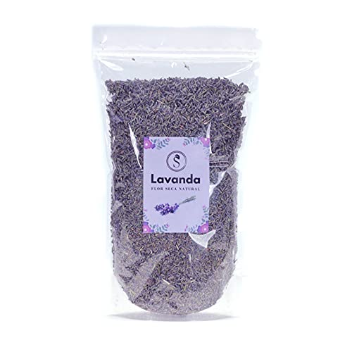 Flor de Lavanda Seca a Granel 100% Naturales y Aromáticas para Decorar, o elaborar ambientador, Aceite Esencial, jabón y cosméticos (250g)