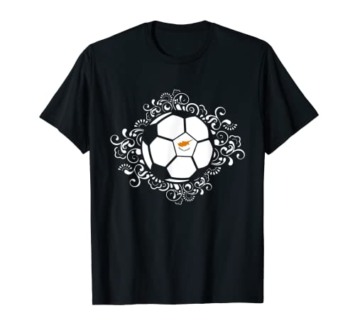 Floral Chipre Fútbol Fans Jersey Chipriota Fútbol Amantes Arte Camiseta
