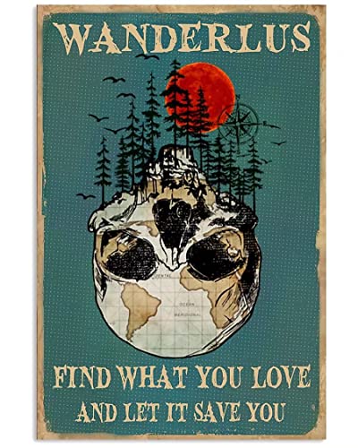 Forest Find What You Love and Let It Save You Cartel de chapa de metal Suitable for Store Garage Cocina Farm Bar Office Bathroom Casa Classroom Cafe 12x16 Pulgada