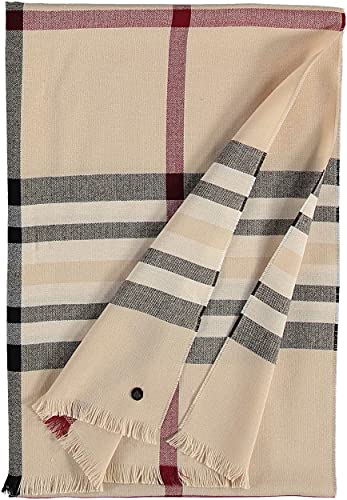FRAAS Pañuelo XXL de mujer a cuadros - 60 x 200 cm - Bufanda de manta moderna muy grande - Chal a cuadros - Fular perfecto para usar en cualquier temporada - Fabricado en Alemania
