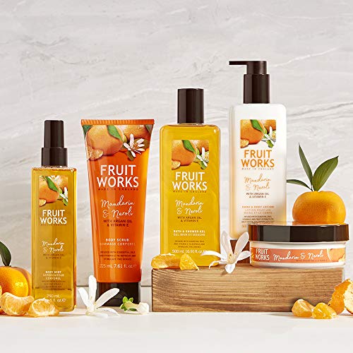 Fruit Works Mandarin & Neroli Cruelty Free & Vegan Hand & Body Lotion With Natural Extracts 1x 500ml